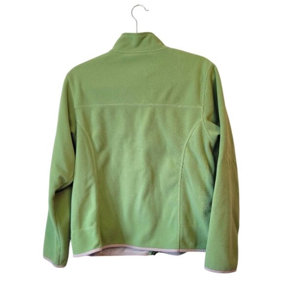 L.L. Bean Lime Green Women's Zip-Up Fleece Polartec Jacket Size S - Picture 2 of 5
